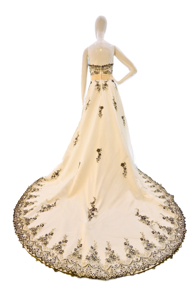 fashions wedding dresses Cinderella Divine 7493W SOFT SATIN OFF THE SHOULDER BRIDAL GOWN main image 1